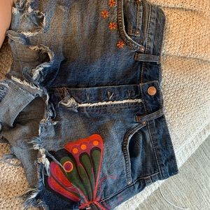 free people jean shorts